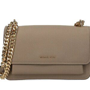 Michael Kors NWT Claire Lg Leather Shoulder Bag - Husk MSRP $298